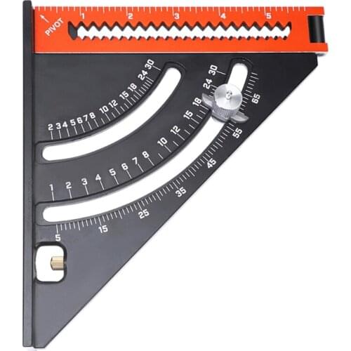 Goniometer Triangle Square Ruler with Base, Magnet Woodworking Extendable Tool