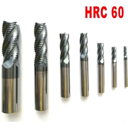 4mm 6mm 8mm 10mm 12mm 4 Flutes HRC60 Roughing End Mills CNC router bits Milling tools Mill cutter