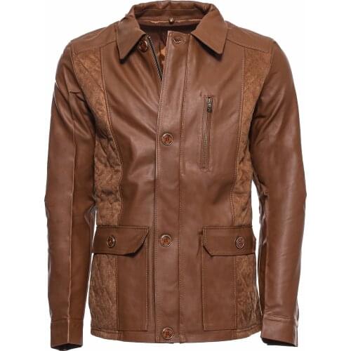 Tan Leather Coat
