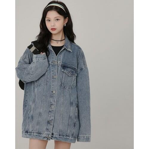 Large Size Demim Jacket Autumn Womens Jacket Long