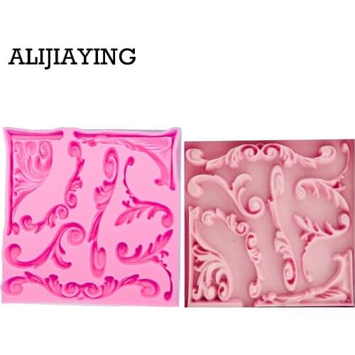 M0044 Lace Flower Vine Silicone Fondant Molds Cake Decorating Tools Cupcake Candy Chocolate Sugar Craft Moulds
