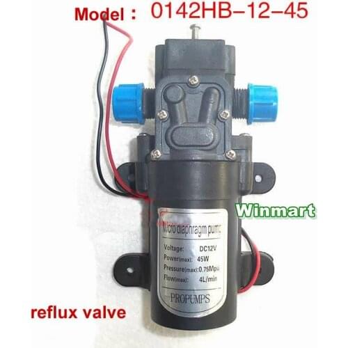 45W DC12V Pipe connection Micro Diaphragm Water Pump Self-priming Booster Pump 4L/min Reflux valve type