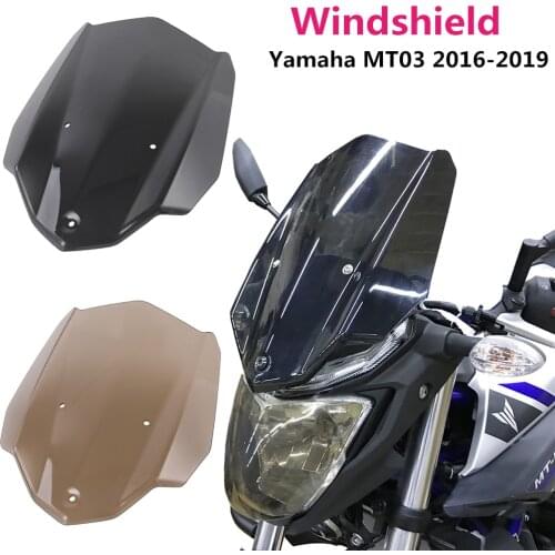 Moto Sport Touring Racing Windshield Windscreen Wind Deflector with Bracket for Yamaha MT 03 MT-03 MT03 2016 2017 2018 2019 New