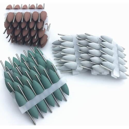50pcs dental silicone Rubber polishers for Teeth Whitening Resin Base Burs 2.35mm dental polishing Burs