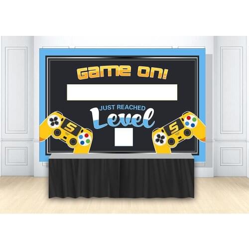 Custom Birthday Party Backdrop Retro Video Game On Level Background Photo Studio Photography Backgrounds Dessert Table Banners