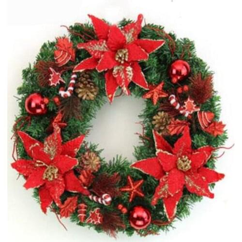 50cm Christmas decoration flower Christmas window decoration wreath