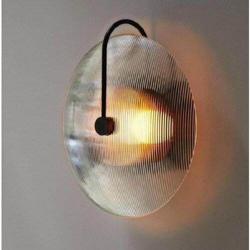 Modern Led Wall Lamp Creative Stripe Glass Nordic Gold Lighting Fixture Living Bathroom Bedside Bedroom Decoration Sconce Lights