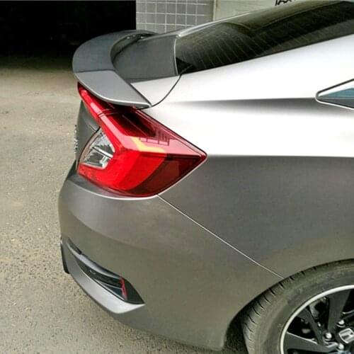 For Honda Civic Spoiler 2016 - 2018 Rear Trunk Lid Car Spoilers Wing ABS Material Rear Wing Decoration Dedicated Accessories