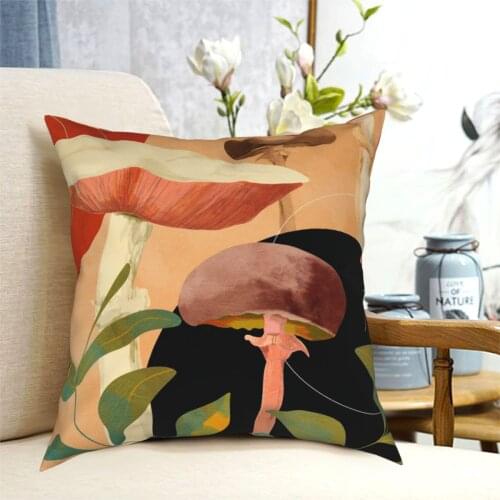 Mid Century Leaves Plant Forest Watercolor Pillowcase Printing Fabric Cushion Cover Decorative Autumn Pillow Case Cover 18