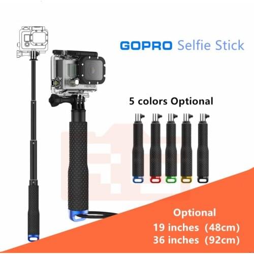 Universal Extendable for Go Pro Stick Handheld Palo for Gopro HERO 5 4 6 7 3+ 3 2 1 SJ4000 Selfie Sticks Monopod For Xiaomi Yi