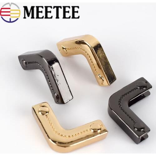 10/20pcs Metal Bag Corner Handbags Strap Cover Clasp Protector Corners Decor End Clips DIY Edge Banding Hardware Accessories