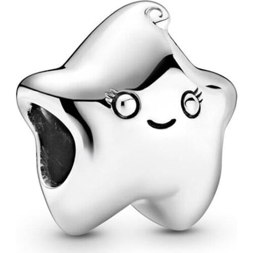 Authentic 925 Sterling Silver Bead Isa the Star Charm Fit Fashion Women Pandora Bracelet Bangle Gift DIY Jewelry