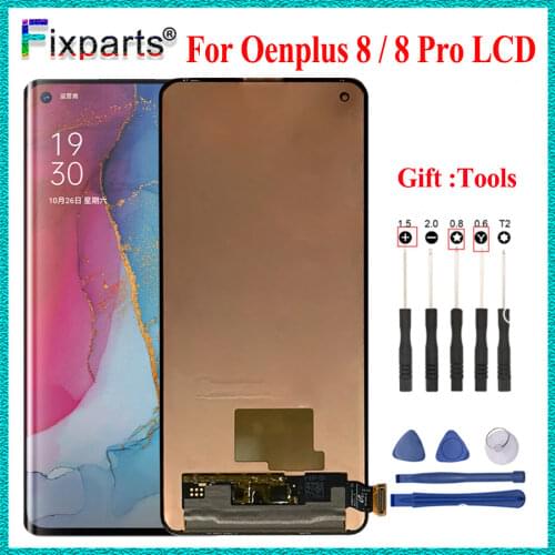 Original AMOLED for OnePlus 8 Pro LCD Display Screen Touch Panel Digitizer OnePlus8 Replacement Parts for OnePlus 8 LCD display