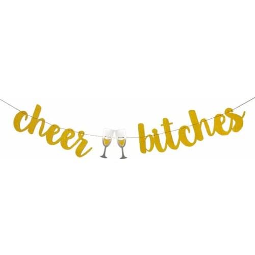 Gold Wedding Bridal Large Cheers Letter Balloon Champagne Cheers Bitches Balloon Inflatable Air Balloons For Party Supplies