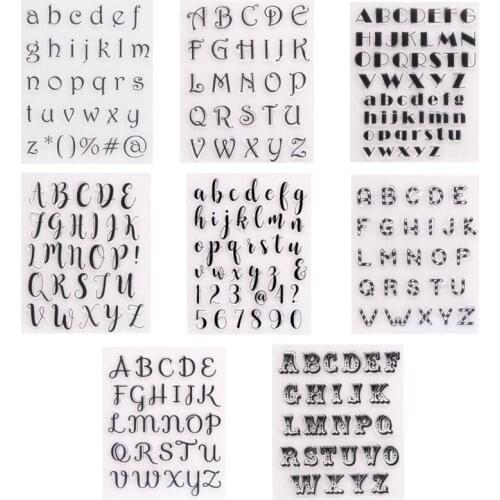 1/8pcs Alphabet Letter Number Silicone Clear Seal Stamp DIY Scrapbooking Embossing Photo Album Decorative