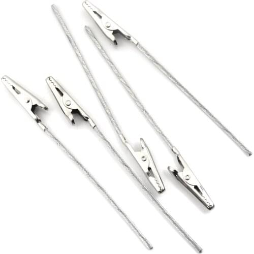 10pcs Non-insulated Alligator Clips 11cm length Metal Electric Wire Test Crocodile Clamps