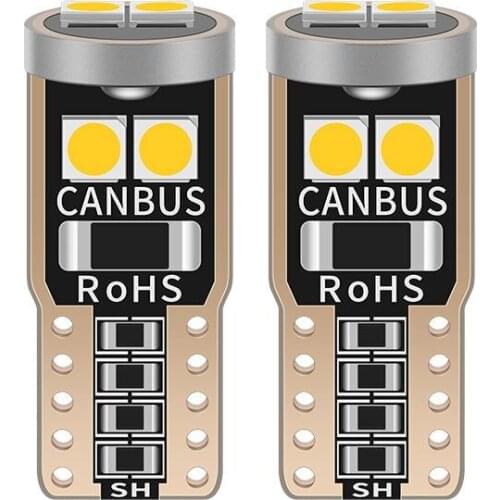 2PCS Error free T10 LED For Cars Number/ license plate Wedge Parking Light Auto W5W 168 194 2825 LED Bulb