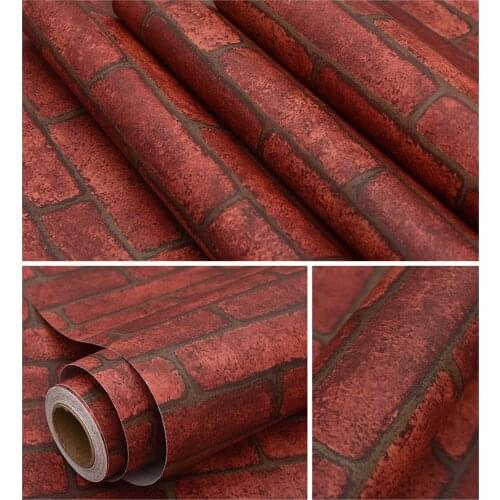 3D Brick Bedroom Kitchen Bathroom Waterproof Wall Sticker Home Decor Removable PVC Brick Stone Self-Adhesive Wallpaper Paster