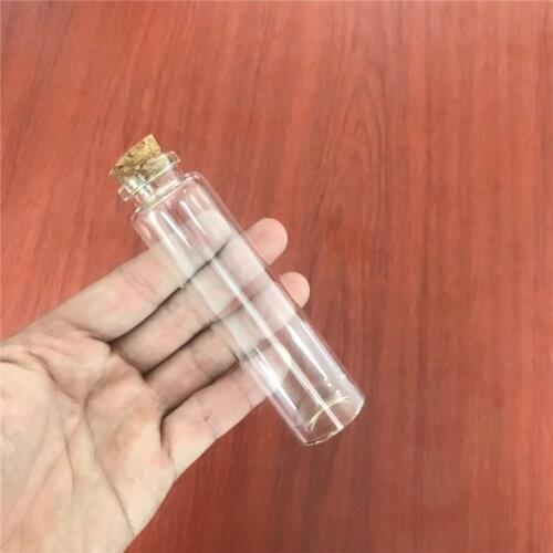50pcs 30x110x17mm 55ml Decorative Crafts Glass Bottles Jars Clear Transparent Glass Bottles With Cork Chemical Reagent Bottles