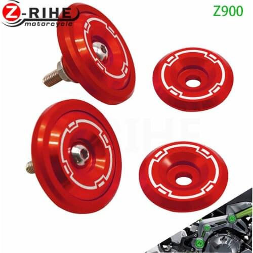 Motorcycle Accessories CNC Aluminum Frame Hole Cover Frame Hole Cap Cover Plug Bolt Screw Cover For Kawasaki z900 z 900 2017