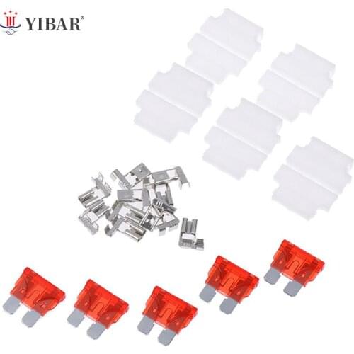 5sets /set 3A 5A 7.5A 10A Auto Standard Middle Fuse Holder + Car Boat Truck Blade Fuse 7*6*3