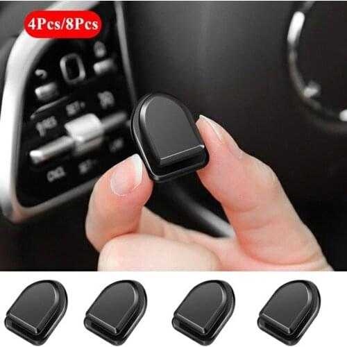 Car Hook Organizer Storage For USB Cable Headphone Key Storage Self Adhesive Wall Hook Hanger Auto Fastener Clip