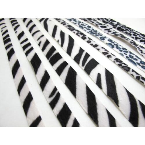 Printed Velvet Ribbon|Animal Zebra Leopard Print|Ric Rac Shape|Gift Wrap Decoration Hair Bow Accessory Supplies DIY Material