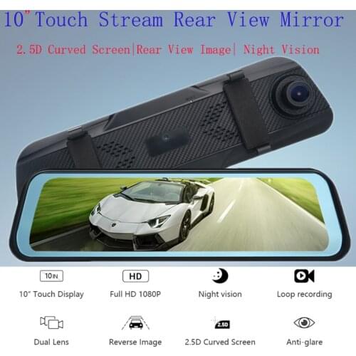 BigBigRoad Car DVR Dash Camera IPS Screen Stream RearView Mirror For Lincoln MKC Aviator MKX MKZ Continental Navigator MKS MKT