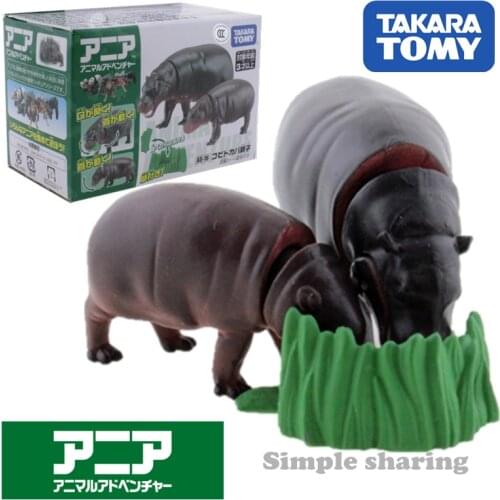 Takara Tomy ANIA Animal Advanture AS-16 Choeropsis Liberiensis Resin Kids Educational Mini Action Figure Toy Bauble