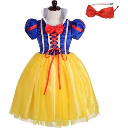 FINDPITAYA Girls Snow White Dress Children Halloween Party Cosplay Costume Lantern Sleeve Dress with Cloak Fantansy