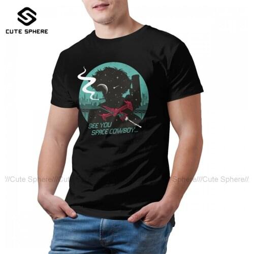 Cowboy Bebop Tshirt Fashion 100 Cotton Short-Sleeve T Shirt Graphic Beach T-Shirt Mens 5xl