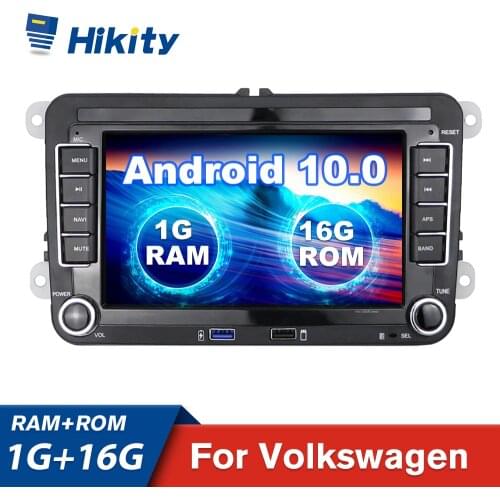 Hikity Android 10.0 Car Multimedia Player 2 Din GPS Car Stereo Radio 7'' Canbus Car MP5 Player For Skoda VW Passat B6 Polo Golf