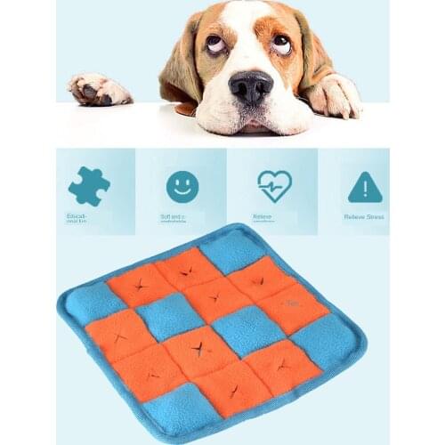 Pet Dog Toy Bite Resistant Sound Puzzle Jigsaw Grain Double-sided Flannel Machine Washable Suction Pad Pet Supplies Squeak Toys