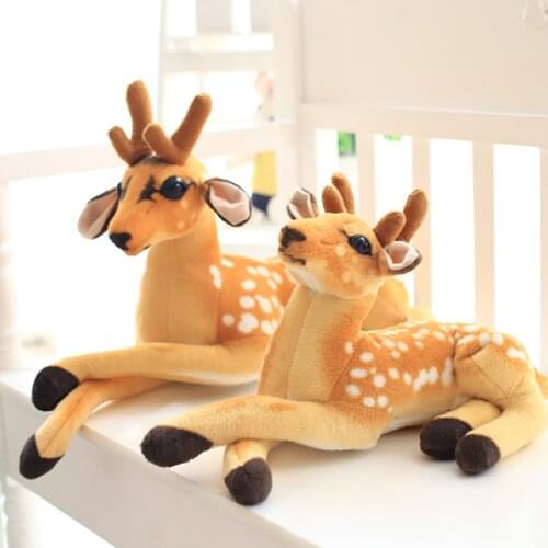 Simulation Deer Animal Plush Toy 30/40CM Soft Plush Animals Bags Children Soft PP Cotton Kids As Birthday Christmas Gift