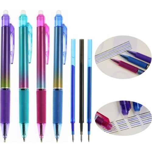 Exquisite Gradient Magic Erasable Pen Gel Pen 0.5mm Bullet Refill News Writing School Office Supplies Stationery Materials