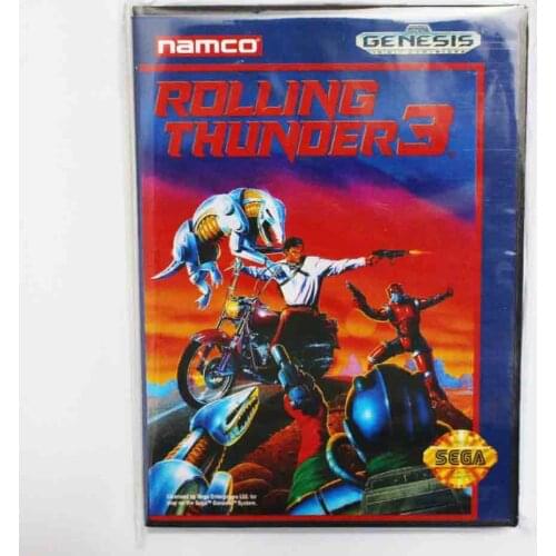 Rolling Thunder 3 Game Cartridge 16 bit MD Game Card With Retail Box For Sega Mega Drive For Genesis