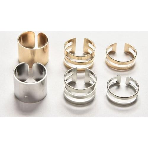 Gold Sliver Plated Rings Fashion Top Of Finger Over The Midi Tip Finger Above The Knuckle Open Ring 3 Pcs/Set For Women