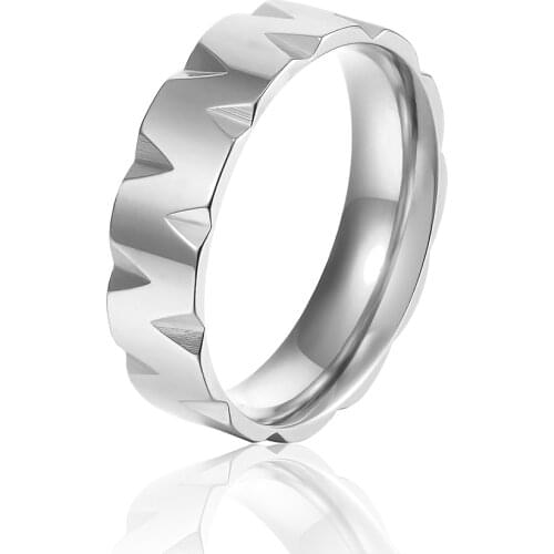 Classic Design Continuous Opposite V Shape Ring Gold Color Titanium Steel Brand Jewelry Women and Men Love Bague Party Gift