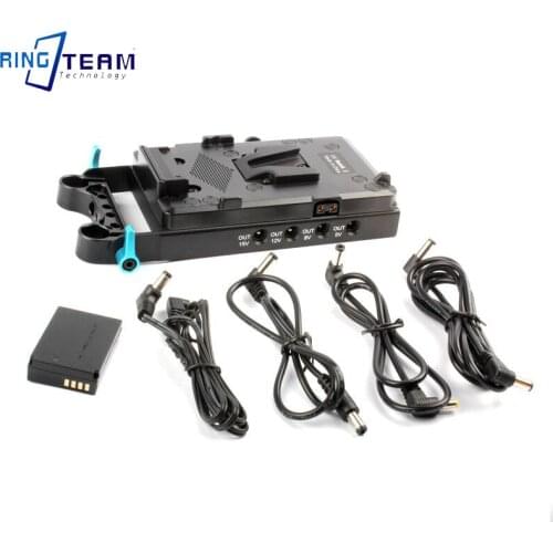 LP-E12 Dummy Battery DR-E12 DC Coupler+ V Mount Plate for Canon EOS M M2 M10 M50 M100 Camera