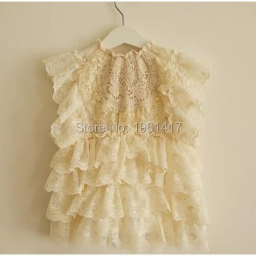 Cute Newborn Kids Baby Girl Dresses Clothing Ruffle Lace Dress Princess Clothes Girls Outfits Solid Summer SLS0018