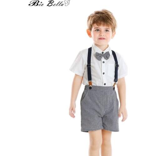 Fashion Summer Baby Boy Clothes Gentleman Wedding Birthday 1-6y Kids Boys Clothing High Quality New Style Bebes Boys Outfits