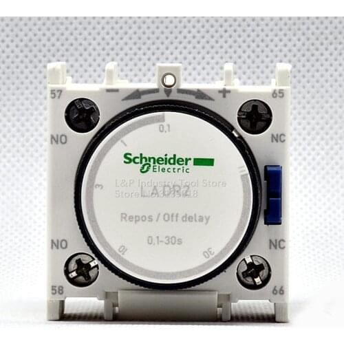 100% New Original Schneider France LADR2 0.1-30S Time Delay Block Off Delay LA-DR2 Power Outages Delay For Contactor