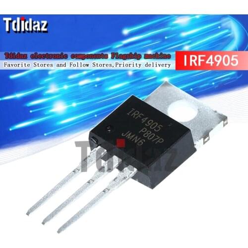 10PCS IRF4905 TO220 IRF4905PBF TO-220 New and Original IC Chipset