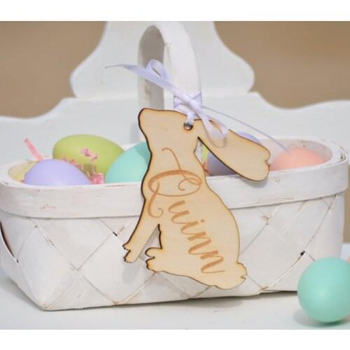 Personalized Easter Basket Tag, Customize Carrot Easter Basket Labels, Bunny Easter Charms Gift Tag photo props signs