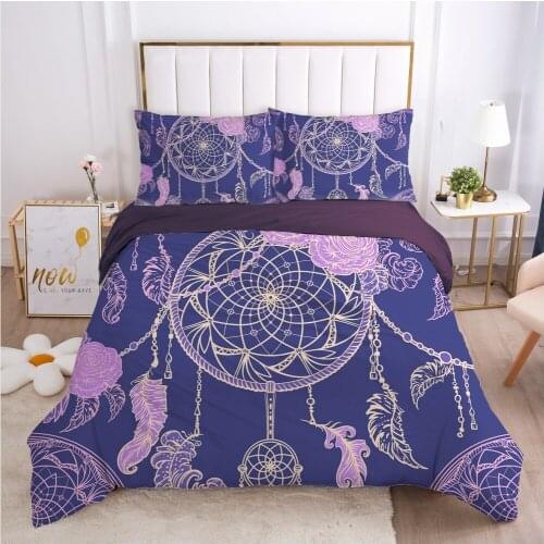 Duvet Cover Set Bedding Sets Feather Quilt Covers Pillowcases Blanket Cases 3D Bohemia Full Twin Single Double Size Bed Linen