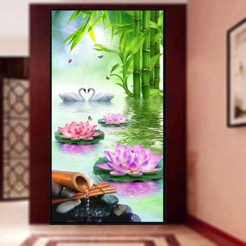 Full square 5d Diy diamond painting swan gift 3D diamond embroidery mosaic diamond wall stickers home decor needlework