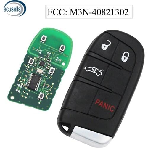 3+1/4 Button Smart Remote Key 433mhz 7953A for Chrysler 200 300 Dart Charger Challenger 2011-2018 ID46 Chip FCC: M3N-40821302