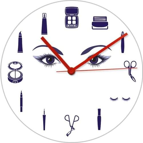 Lash o'clock Eyelashes Extension Fashion Wall Clock For Girl Room Beauty Salon Studio Lashes Tools Makeup Art Mascara Wall Watch