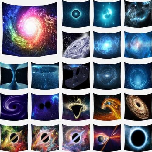 Starry Sky Printed Wall Tapestry Black And White Background cloth wall carpet hanging Home Decor Beach mat 75*90cm GT-0058
