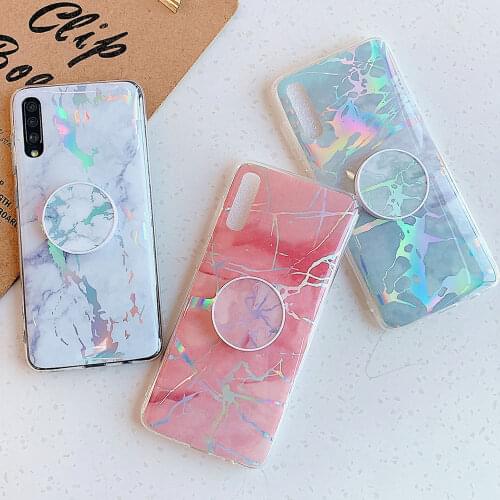 S21 Plus s20 fe Case Laser Shiny Marble Kickstand Phone Case For Samsung A21S Note 20 Ultra A50 A70 A20 A30 A10 M10 S10E S8 S9
